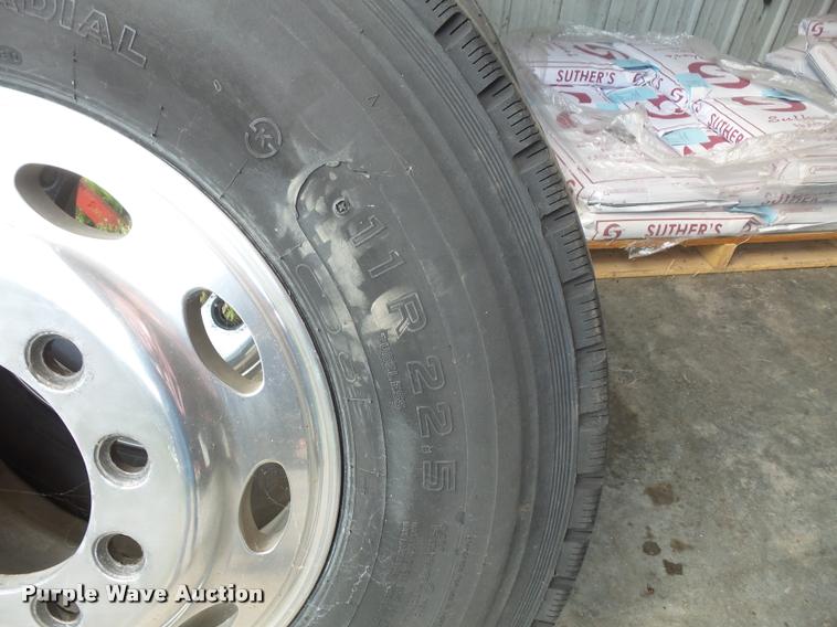 image for item DK9256 (2) 11R22.5 tires and wheels