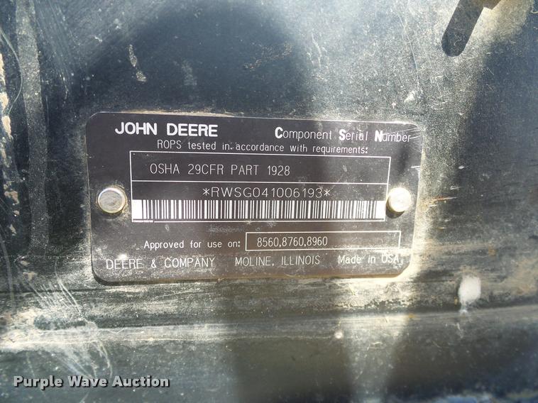 image for item DL9053 1991 John Deere 8960 4WD tractor