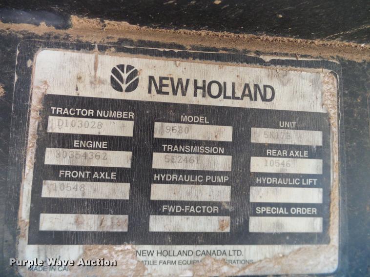 image for item DL9076 1995 Ford 9680 4WD tractor