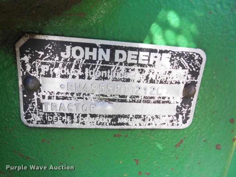 image for item K6405 1989 John Deere 4955 tractor