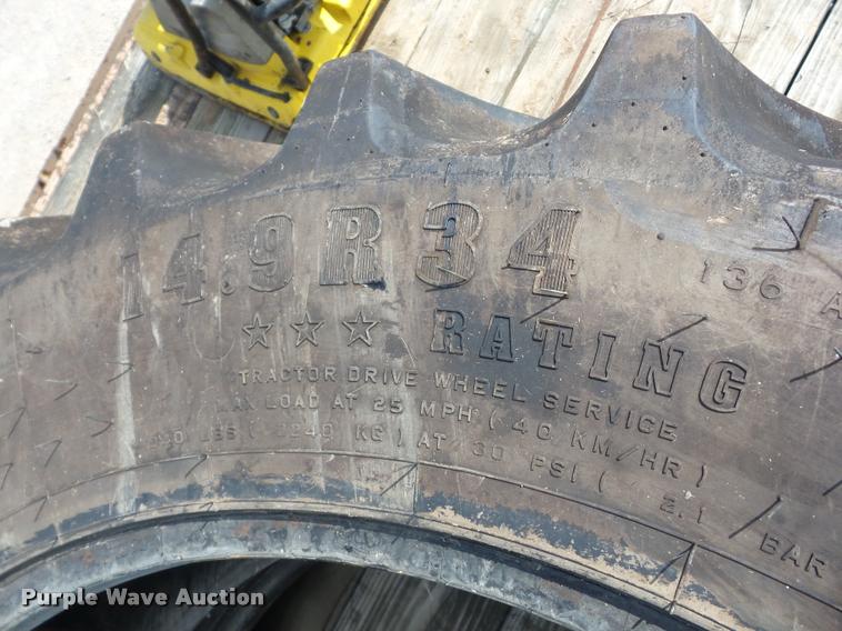 image for item K6429 (2) Firestone 14.9R34 tires