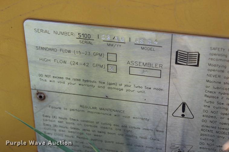 image for item L1958 2016 Turbo Saw RS3400 tree saw