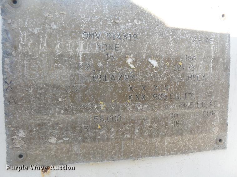 image for item DA1666 1979 Fruehauf HEB-F2-J-985 triple hopper pneumatic dry bulk tank trailer