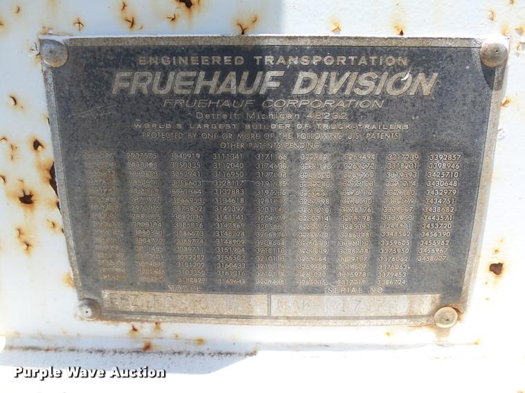 image for item DB4103 1970 Fruehauf FBZ-F2-40 dry van trailer