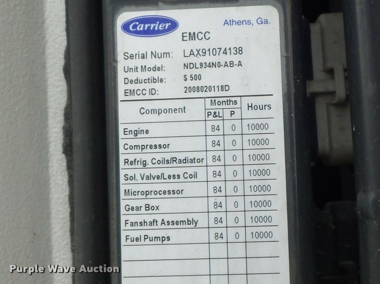 image for item DB6444 2009 Utility 3000R refrigerated van trailer