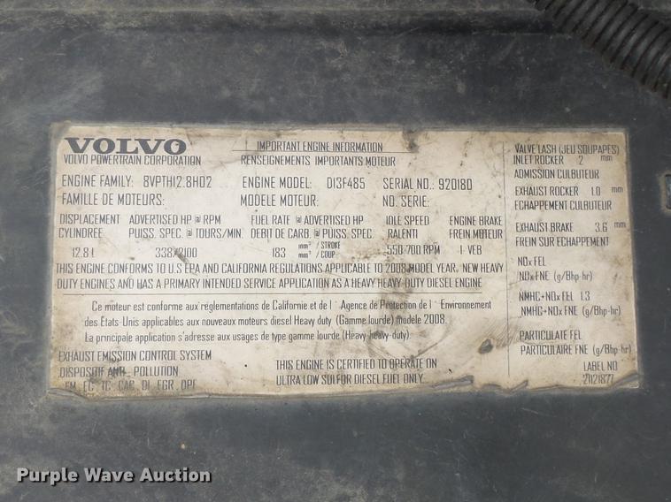 image for item DB6445 2009 Volvo VNL semi truck