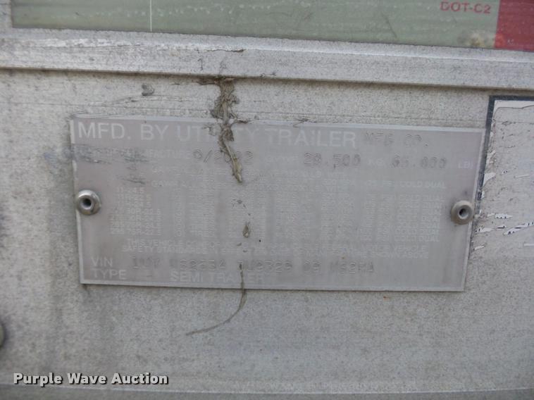 image for item DB6459 2003 Utility 3000R refrigerated van trailer