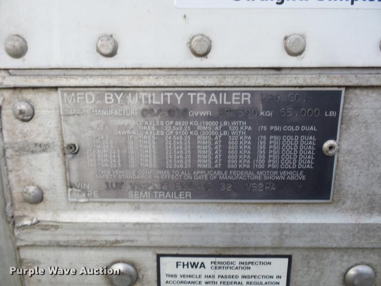 image for item DB6462 2011 Utility 4000D-X dry van trailer