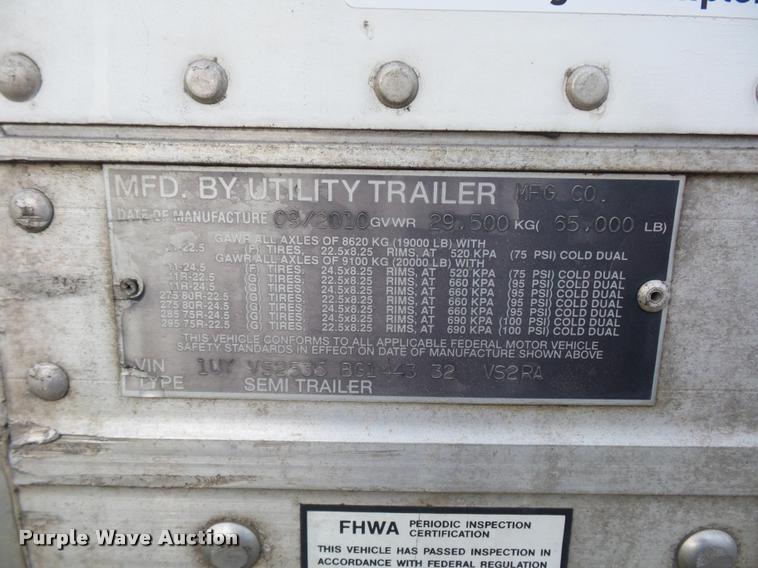 image for item DB6462 2011 Utility 4000D-X dry van trailer