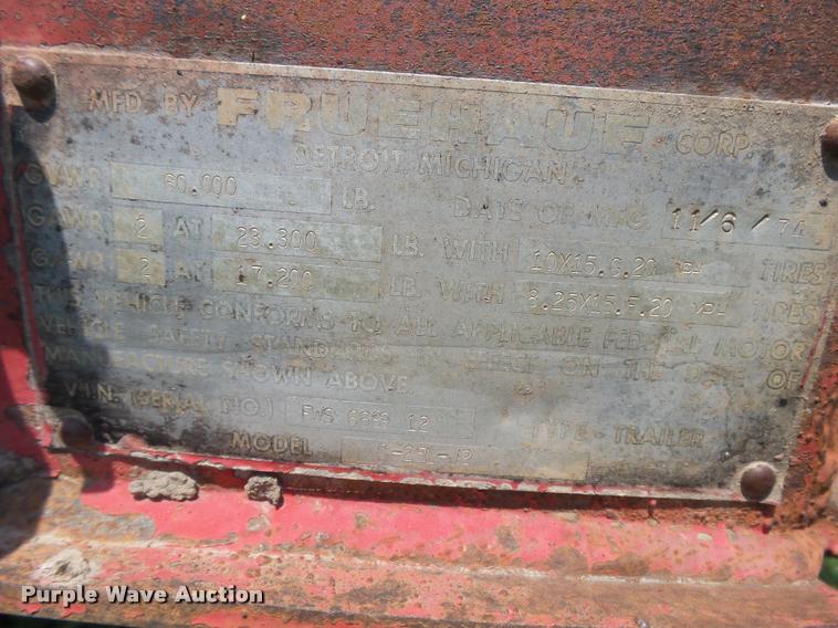 image for item DC3924 1976 Fruehauf C-250L-52 equipment trailer