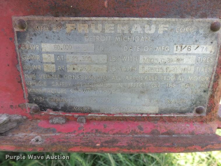image for item DC3924 1976 Fruehauf C-250L-52 equipment trailer