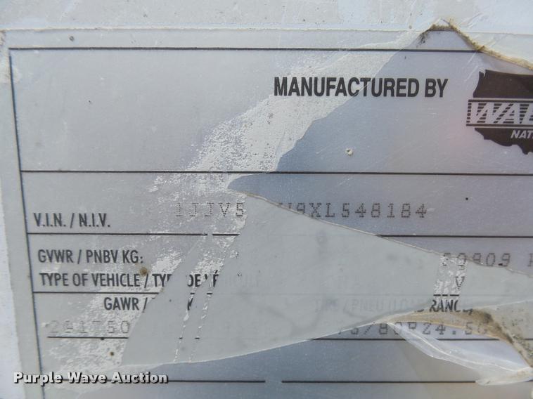 image for item DH9691 1999 Wabash refrigerated van trailer