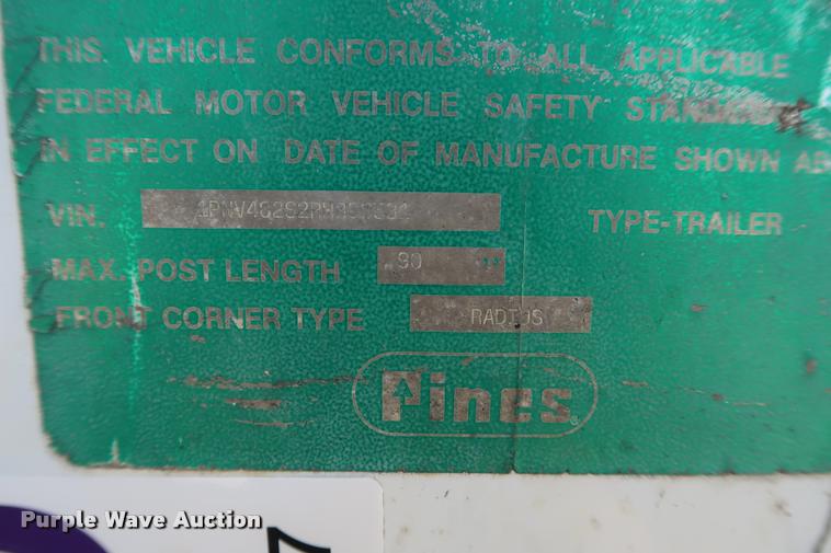 image for item K1797 1994 Pines walking floor trailer