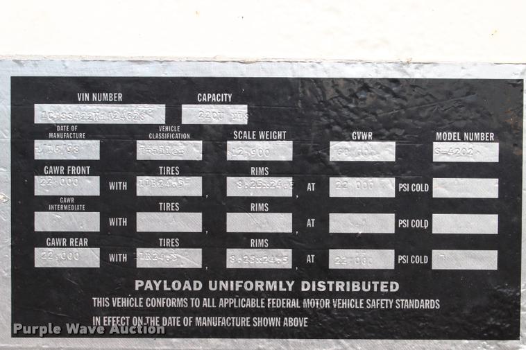 image for item L1951 1998 Trail Blazer S4202 bottom dump trailer