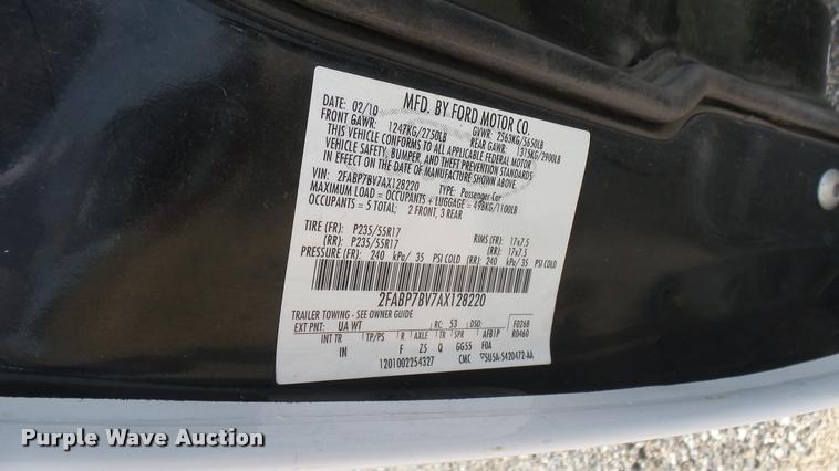 image for item DB3378 2010 Ford Crown Victoria Police Interceptor