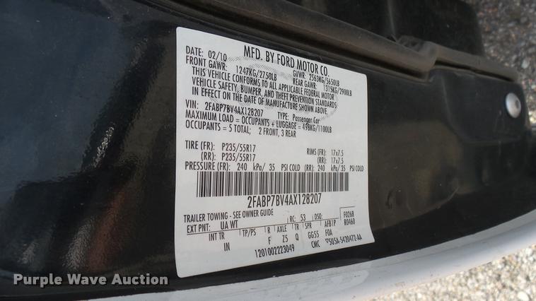 image for item DB3379 2010 Ford Crown Victoria Police Interceptor