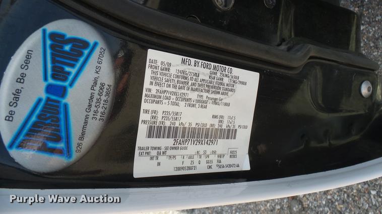 image for item DB3388 2009 Ford Crown Victoria Police Interceptor