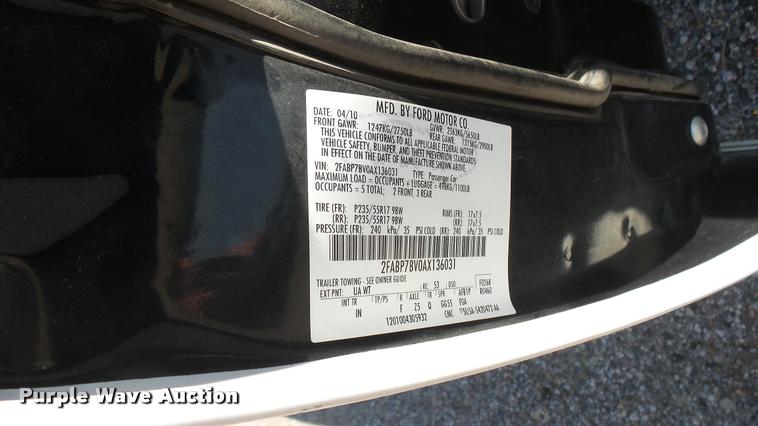 image for item DB3397 2010 Ford Crown Victoria Police Interceptor