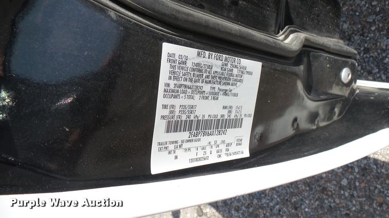 image for item DB3403 2010 Ford Crown Victoria Police Interceptor