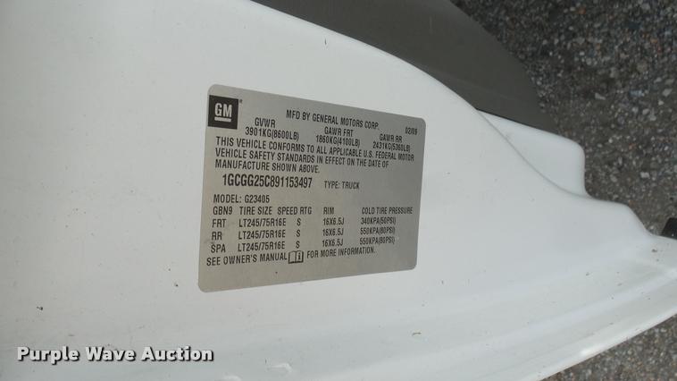 image for item DB3412 2009 Chevrolet Express 2500 Cargo animal control van