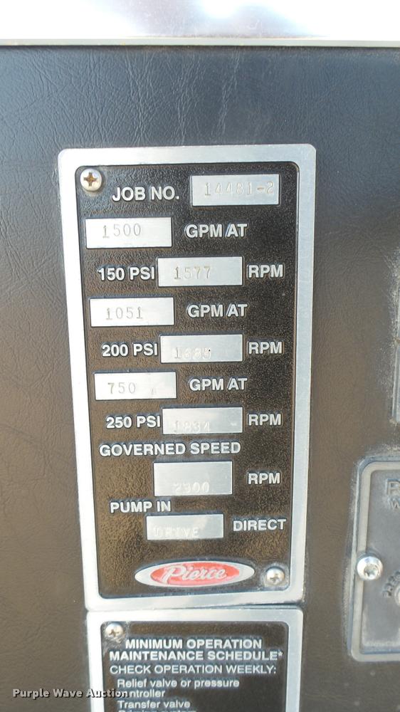 image for item L2266 2003 Pierce Quint ladder fire truck