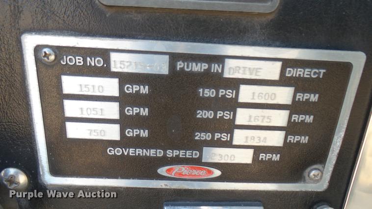 image for item L2267 2004 Pierce Quint ladder fire truck