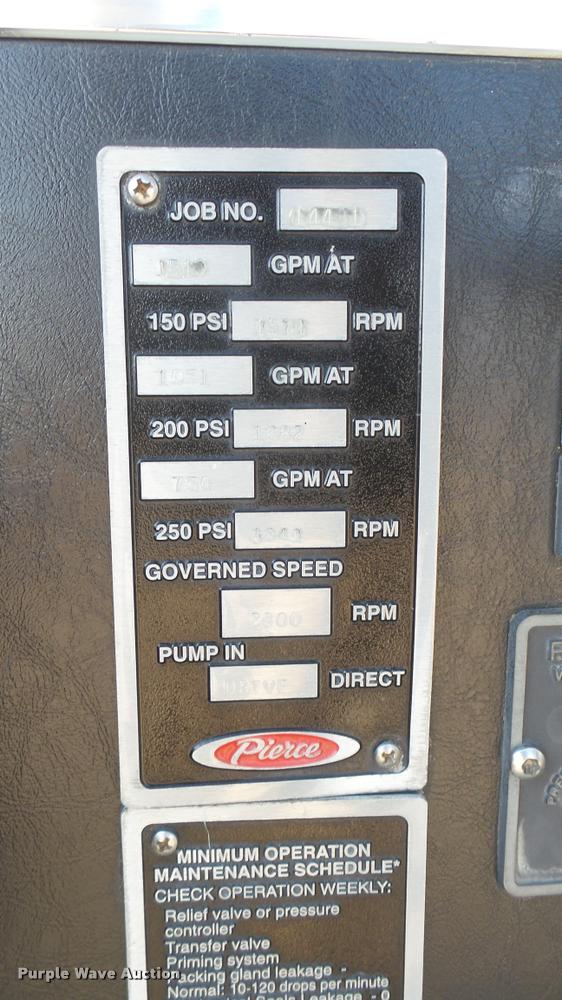 image for item L2268 2003 Pierce Quint ladder fire truck