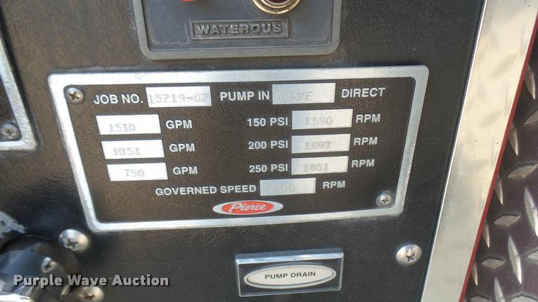 image for item L2271 2004 Pierce Quint ladder fire truck