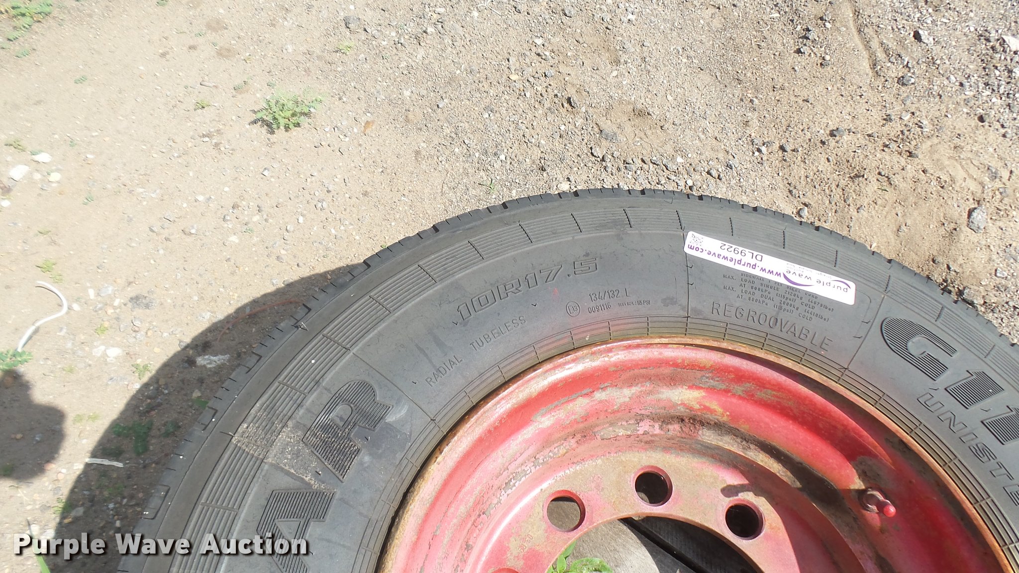 Goodyear G114 10R17.5 tire in Wichita, KS Item DL9922 sold Purple Wave