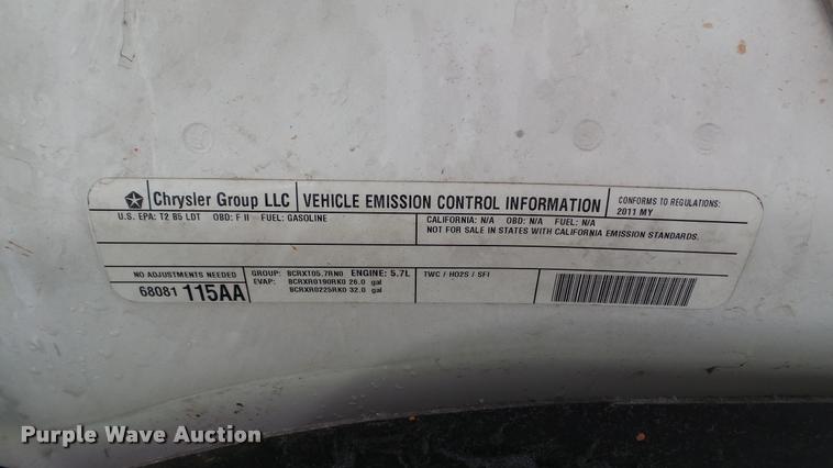 image for item DA1219 2011 Dodge Ram 1500 Quad Cab pickup truck