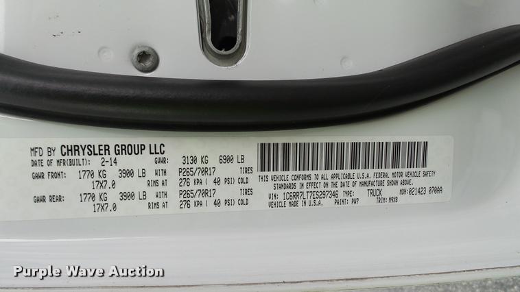 image for item DA1220 2014 Dodge Ram 1500 Quad Cab pickup truck