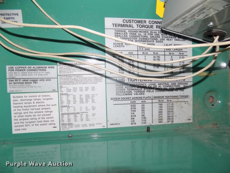 image for item DA3094 Onan RS12000 generator