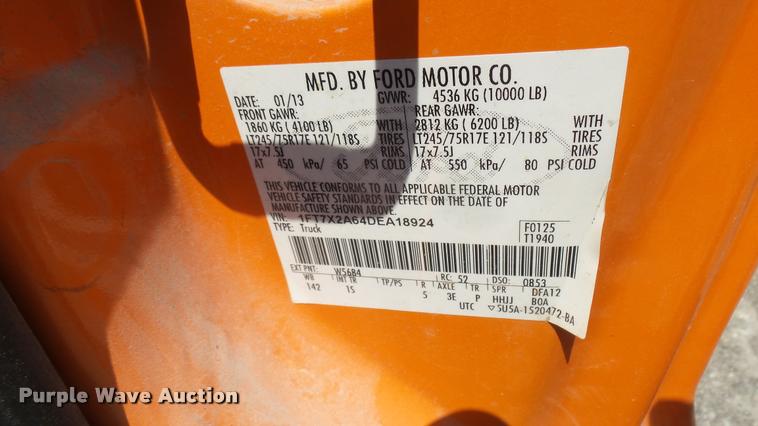 image for item DB3424 2013 Ford F250 Super Duty SuperCab pickup truck