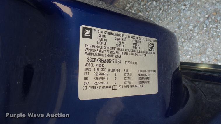 image for item DB3437 2013 Chevrolet Silverado 1500 Crew Cab pickup truck