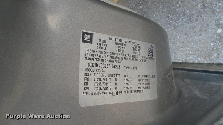 image for item DB3439 2014 Chevrolet Silverado 2500HD Crew Cab pickup truck