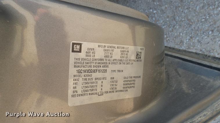 image for item DB3439 2014 Chevrolet Silverado 2500HD Crew Cab pickup truck