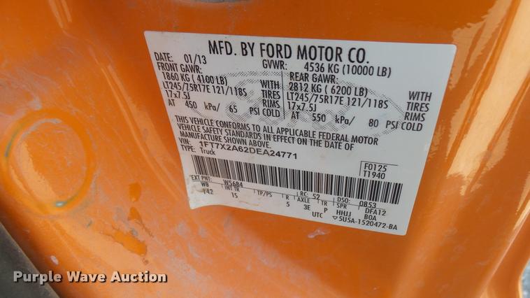 image for item DB3486 2013 Ford F250 Super Duty SuperCab pickup truck
