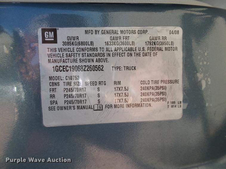 image for item DB4124 2008 Chevrolet Silverado 1500 Ext. Cab pickup truck