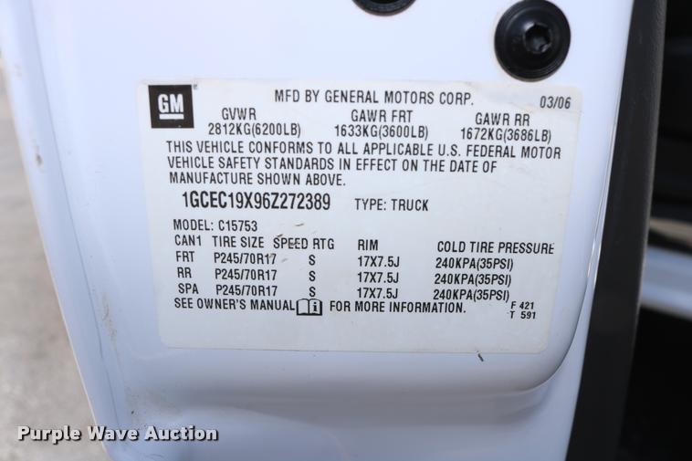 image for item DB4138 2006 Chevrolet Silverado 1500 Ext. Cab pickup truck