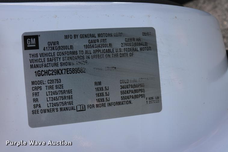 image for item DB4140 2007 Chevrolet Silverado 2500HD Ext. Cab pickup truck