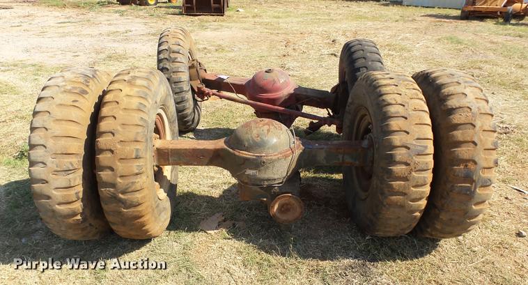 image for item DB4154 Rockwell Standard five ton axle/tire/wheel set