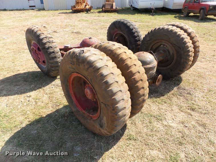 image for item DB4154 Rockwell Standard five ton axle/tire/wheel set