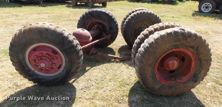 image for item DB4154 Rockwell Standard five ton axle/tire/wheel set