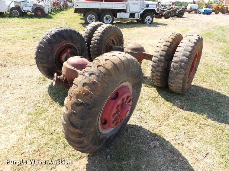 image for item DB4154 Rockwell Standard five ton axle/tire/wheel set