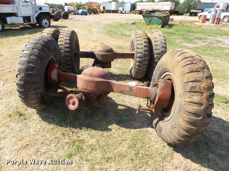 image for item DB4154 Rockwell Standard five ton axle/tire/wheel set