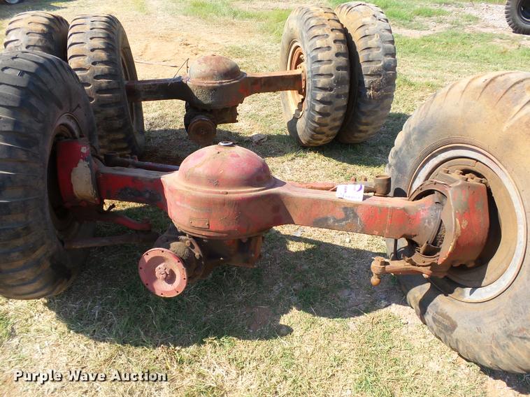 image for item DB4154 Rockwell Standard five ton axle/tire/wheel set