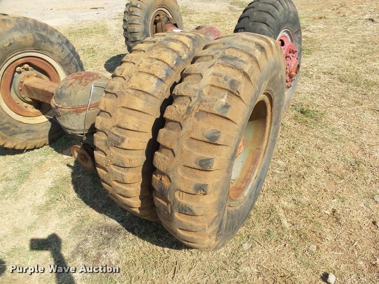 image for item DB4154 Rockwell Standard five ton axle/tire/wheel set