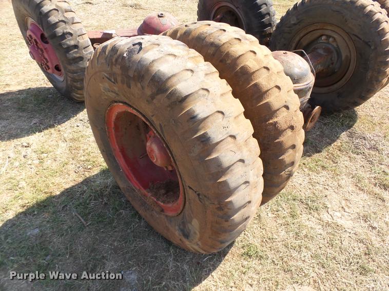 image for item DB4154 Rockwell Standard five ton axle/tire/wheel set