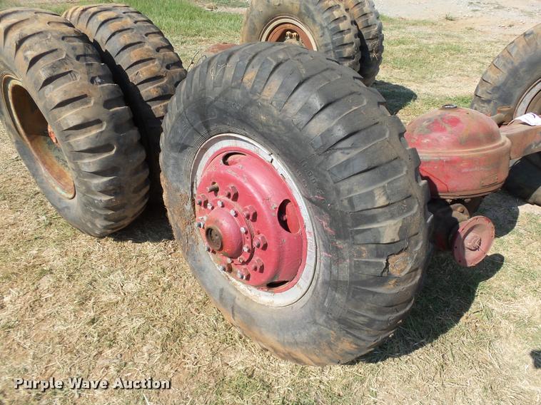 image for item DB4154 Rockwell Standard five ton axle/tire/wheel set