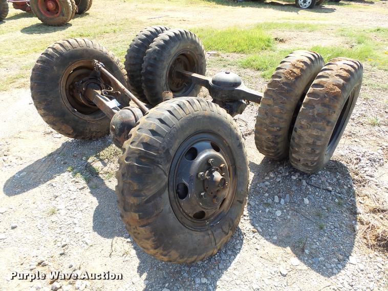 image for item DB4155 Rockwell Standard 2.5 ton axle/tire/wheel set